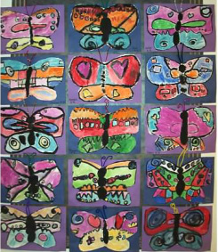 Kindergarten: symmetrical butterfly paintings - SWITZER ELEMENTARY ART ...